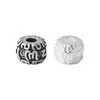 Plata pura s925 vintage 5.5mm cuentas espaciadoras de mantra de seis caracteres pulsera de manualidades DIY pulsera Bodhi materiales accesorios