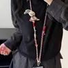 Paraíso Animal~Colgante Tejido de Cachorro Lindo para Teléfono Cruzado para Mujeres, Accesorio de Cadena Portátil Antiperdida para Salidas y Vacaciones