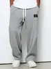 Calça Esportiva Casual Masculina de Secagem Rápida Transfronteiriça Europeia e Americana, Marca Tendência Primavera e Outono, Solta, com Caimento, Perna Reta, Calça de Moletom, Perna Larga, Longa