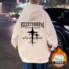 Moletom com Capuz Retro Americano Masculino Outono e Inverno com Forro de Fleece Estilo Hong Kong Moda Casal Oversized Top Pesado