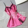 Vestido de tirantes sexy con escote en V y espalda descubierta en tallas grandes, Suministro transfronterizo, Tela de seda sintética con diseño calado, Al por mayor