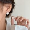 Aretes de plata esterlina 925 con cara sonriente 2023 populares nuevos exquisitos versátiles nicho aretes de alta gama lujo ligero aretes para mujer