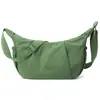 Bolso de Hombro Nuevo Estilo Japonés con Pliegues para Mujer, Bolso Cruzado Versátil de Nailon Resistente al Agua, Bolso Simple de Moda Casual Tipo Bollo