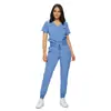 Uniformes de centro cirúrgico hospitalar personalizados, conjunto de uniforme médico para exame médico com nome bordado, entrega estável de vestuário médico