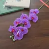 Nueva orquídea phalaenopsis artificial de 8 cabezas, flores decorativas para mesa de casa de huéspedes, ramas de flores artificiales de alta estética para una atmósfera elegante en habitaciones modelo