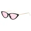 Gafas de Sol Metálicas Triangulares Ojo de Gato Retro Europeas y Americanas Estilo Coreano Montura Pequeña de Moda Celebridad de Internet Estilo Callejero Hip Hop Club