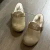 [Liquidação Sazonal] Tamanho 41 Tamanho Grande Couro Camurça Birkenstock Calçados Casuais Retrô Quentes com Forro de Lã Algodão para Mulheres