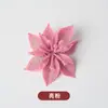 Flores Plásticas com Glitter Dourado de Natal (9 unidades), Flores Coloridas de Natal, Opções Multicores, Guirlanda, Decorações para Árvore de Natal, Acessórios de Flores de Natal