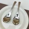 Cuchara para sopa martillada de acero inoxidable 410 Cuchara de postre para el hogar Cuchara de hotel Nueva Chinoiserie Cuchara de Earl Cuchara de alto valor