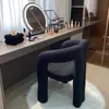 Silla de maquillaje casera color crema, taburete de tocador, silla para salón de uñas, diseño simple y elegante, adecuada para dormitorios, silla de ocio para una persona, estilo popular