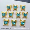 Nova Caixa Mágica Redonda com Laço de Coração de Diamante Dourado Oito Furos Separados Contas Pulseira de Contas DIY Colar Joias