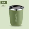 Taza de Agua de Doble Capa Anti-Escaldado de Acero Inoxidable 304 con Tapa, Taza de Café para Oficina, Taza Portátil para Montar en Coche y Uso al Aire Libre