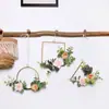 Fabricante de Arte Floral Qi Hao Rosas Artificiales/Flores de Té/Hojas de Dinero, Plantas Verdes Artificiales de Hierro Forjado, Soportes Decorativos para Flores, Colgantes de Pared