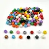 Accesorios para Joyería DIY 14mm Cuentas de Madera de Colores Cuentas Sueltas de Madera Cuentas Redondas de Madera Cuerda de Cáñamo Borla Accesorios para Enhebrar Materiales