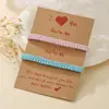 Pulseiras Tecidas Artesanais Simples Europeias e Americanas Transfronteiriças Pulseiras Criativas para o Dia dos Namorados Pulseiras de Amizade para Casais Acessórios de Joia para Mulheres