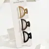 Clipe oco fosco semicírculo 4,2cm clipe fixo para rabo de cavalo alto clipe superior de cabeça de bola para nuca com temperamento