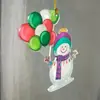 Enfeites de Natal Transfronteiriços Novos Boneco de Neve Balão Chaveiro de Carro Acrílico Pingente Enfeites de Árvore de Natal