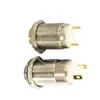 Interruptor de Botón Pulsador Metálico 12MM Sin Luz Metal Autorestableciente