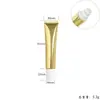 Tubo Suave Cosmético Compuesto de Aluminio y Plástico Dorado/Plateado de 10g 20g para Crema de Ojos, Esencia, Aceite Esencial, Loción, Botella de Envase Vacío