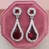 Brincos de Zircônia com um Toque de Luxo de Nicho, Design Estiloso, Populares no Xiaohongshu, Venda Direta da Fábrica E514