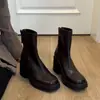 Botines de Tobillo Gruesos Cuadrados Vintage con Forro de Felpa Otoño/Invierno 2026 Botas Cortas de Algodón Elegantes Delgadas de Tacón Alto