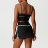 Nuevo Traje Deportivo Ajustado Camisola Europeo y Americano Sexy Top Casual de Manga Larga con Cuello Bajo Traje de Fitness para Yoga