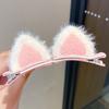 Pinza para el Cabello de Peluche Linda para Niños Pinza para el Cabello de Gato Súper Linda para Bebé Accesorios para el Cabello Estéreo de Tela de Bolsa Completa Simple Fábrica Outlet