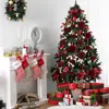 Bolas de Navidad Populares de Terciopelo Transfronterizas Set de 28 Piezas Borgoña Adornos para Árbol de Navidad Decoraciones Festivas Arreglo de Escena