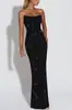 Site Independente Moda Europeia e Americana Amazon Estilo Ladylike Slim Fit Sem Mangas Lantejoulas Longo Vestido de Noite 8226