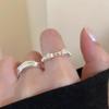 Anillo Irregular Plata Rota Perla para Mujer 2025 Diseño de Nicho Lujo Ligero Moda de Gama Alta Anillo para Dedo Versátil
