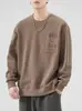 Sudadera para hombre para primavera, otoño e invierno 2026, nueva marca de moda, cuello redondo, top casual de manga larga, corte holgado, sudadera versátil para hombre