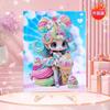 Pintura Diamante Princesa Sorvete com Moldura Kit de Material Artesanal DIY Infantil Adesivo Atacado Cristal