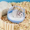 Banheiro para hamster banheira bacia de areia para banho vaso sanitário uso duplo urso dourado areia para banho areia para urina à prova de respingos primeira geração de pelo