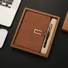 Caixa de Presente para Caderno de Negócios Conjunto de Pen Drives A5 Caderno B5 Atividade de Volta às Aulas para Estudantes Conjunto de Presente