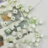Cuentas Cerámicas Cuadradas de Colores, Cuentas Tridimensionales, Cuentas Cuadradas, Cuentas Sueltas, Accesorios Hechos a Mano para DIY, Collares, Pulseras