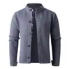 Suéter Cardigan para Hombre Estilo Chic Americano Patchwork Falso Dos Piezas Tejido de Punto de Alta Gama Perezoso Casual Deportivo Chaqueta de Pareja