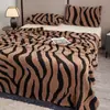 Manta Catiónica Engrosada de Comercio Exterior Transfronteriza Manta Cubre Sofá con Estampado de Cebra Manta para Siesta en Oficina Dormitorio Manta de Regalo