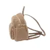 Mochila de Lana de Cordero Transfronteriza Mochila de Terciopelo RPET Japonesa y Coreana Bolso Bandolera de Moda Bolsa de Viaje Fábrica de Personalización