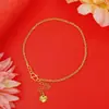 Pulseira feminina dourado areia ao vivo fornecimento quente moda corrente clavícula corrente onda d'água corrente em O pulseira banhada a ouro cobre atacado