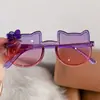Nuevas Gafas de Sol Gafas de Sol para Niños Venta al por Mayor Niña Pequeña Dibujos Animados Gatito Gato Lindas Súper Adorables Visera Solar para Bebé Gafas de Colores