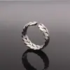 Anel Twist Distintivo Estilo Europeu e Americano Anel Retrô para Homens e Mulheres Estilo Frio Ins Anel Aberto Simples de Espiga de Trigo Anel de Dedo