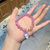 Pulseira Elegante de Luxo Leve Colorida Pedra Natural Chinesa Étnica Lótus Ruyi Estilo Nacional Pulseira Melhor Amigo Joia