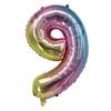 Globo Digital de Aluminio Flotante de 32 pulgadas 16 pulgadas Versión de EE. UU. Fiesta de Cumpleaños para Niños Decoración Embalaje de Tarjeta de Papel Independiente Venta al por Mayor