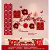 Conjunto de Decoração de Casamento para Casa Nova, Conjunto Completo para Parede de Fundo do Quarto de Casamento, Guirlanda de Hotel para Sala de Estar dos Noivos