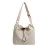 Nova Bolsa Transversal Casual Estilo Coreano 2024 Bolsa de Ombro de Veludo Transfronteiriça Bolsa Saco com Cordão de Grande Capacidade