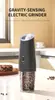 Molino Eléctrico para Condimentos, Molinillo Automático de Sal y Pimienta Recargable Tipo-C, Molinillo de Especias con Granulometría Ajustable para Cocina