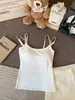 Top de tirantes fino con diseño floral dulce, tirantes dobles al hombro, ajuste ceñido, para mujer, verano, con copas, tirantes ajustables