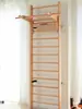 Prateleira de Parede com Costelas de Madeira Rack Multifuncional para Casa Barra Fixa Barra Dupla Treinamento Indoor Rack de Reabilitação Treinamento de Alongamento