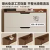 Zapatero ultrafino con núcleo de madera maciza para entrada de casa, nuevo modelo 2026, gabinete estrecho de puerta abatible para recibidor, zapatero integrado de pared