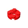 Bloque de Construcción MOC de Partículas Pequeñas Lesrun Compatible con Lego 4032 Placa Redonda 2x2 con Agujero de Eje Cruzado